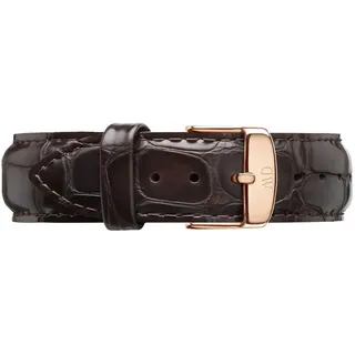 Daniel Wellington Classic York, Braun/Roségold Uhrenarmband, 20mm, Leder, für Herren