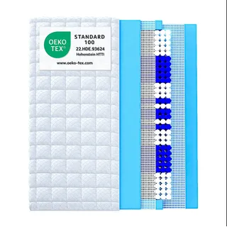 Taschenfederkernmatratze Hamburg 9 ZONEN in Premiumqualität, Taschen Federkern Matratze, Matratzen Perfekt, 23 cm hoch, (Härtegrad 2, H3, H4 möglich, auch für Boxspringbett 180x200 cm geeignet), Überbreiten radikal reduziert 140x200 cm und andere Größen weiß 180 cm x 200 cm x 23 cm