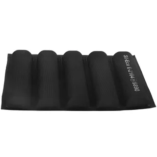 HAOHIZE Backform Silikon, Antihaftbeschichtete Brötchen Backform, 5er, Backformen zum Backen, Schwarz von Brot, Hotdogs 44 x 33 cm