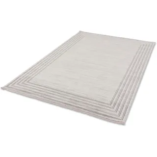 Teppich »Vercelli 231/232 Kurzflorteppich«, rechteckig, 3-D Effekt, wollig weiche Oberfläche, mit Fransen, Wohnzimmer, 97493354-0 silberfarben 9 mm