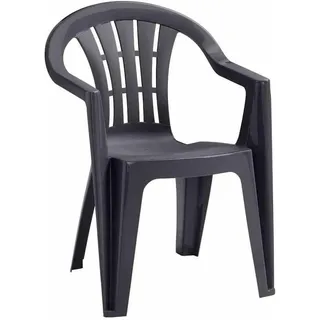 Allibert, Gartenstühle, Stapelsessel Cuba Fresh, 56x58x79 cm, Gestell und Flächen aus Kunststoff in graphit, aus 100% rec...