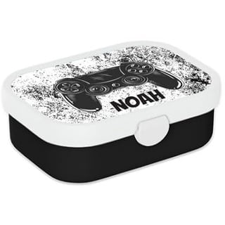 Mepal Bento Lunchbox Campus Gaming - Personalisierte Brotdose mit Namen für Kinder - Bento-Fach & Gabel - Meal Prep Box Clip-Verschluss - BPA-frei & Spülmaschinenfest - 750 ml - Controller