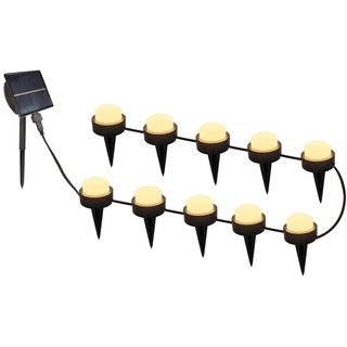 Lumisky 10 Mini-Solarleuchten, zum Aufstecken für Auffahrt, Einfahrt, LED, Warmweiß, 12 m