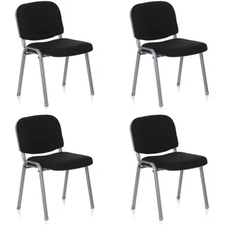HJH Office XT 600 4er Pack Kunstleder Schwarz/Silber