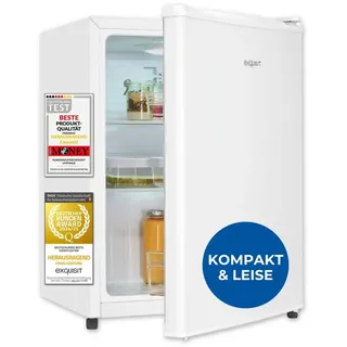 Exquisit Mini-Kühlschrank ohne Gefrierfach, 50 Liter, klein, kompakt, 2 Ablagen, KB60-V-091E weiss - Weiß