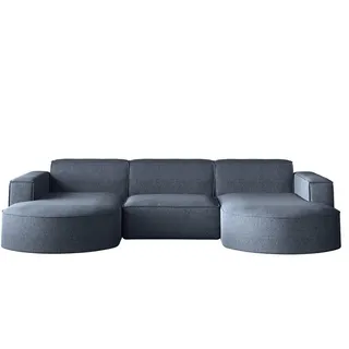 kaiser möbel Ecksofa, Sofa U form, Couch U form MODENA U STUDIO stoff Neve Blau