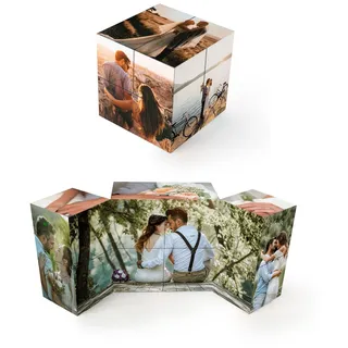 Generisch Personalisiert Infinity Cube Fotowürfel Foto Geschenk Geburtstag, Weihnachten, Personalisierte Geschenke für Kinder, Familie, Freunde