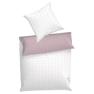 Dyckhoff Graphic Wendebettwäsche Baumwolle Pink 155 x 220 cm + 2 x 80 x 80 cm