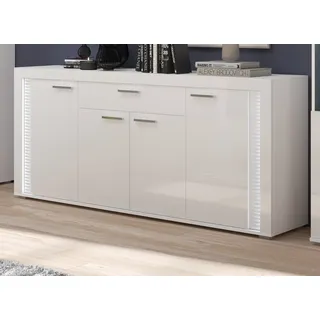 inn.furn Sideboard 182 x 86 cm Weiß Hochglanz