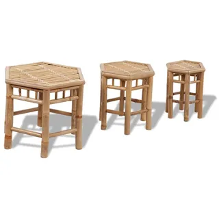 vidaXL Gartenhocker 55,3 x 45,3 x 44,8 cm braun 3 St.