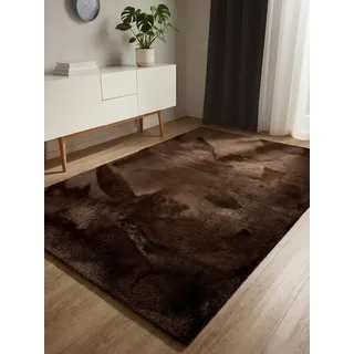 benuta Furry Fellteppich 160 x 230 cm Braun