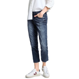 CECIL Damen B377177 7/8 Jeans Casual Fit, Mid Blue Used Wash, 28W / 26L EU