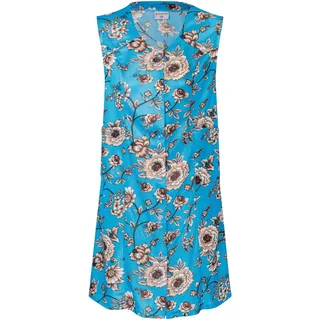 Kittelschürze bunt mit Knopfleiste, bequeme und abwaschbare Garten- und Haushalts Schürze mit Seitentaschen I Dederon Kostüm Kittel DDR Retro Style - XXL