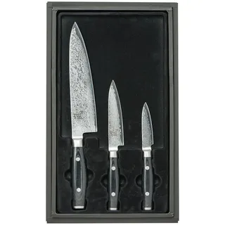 Yaxell Santokumesser Ran69 Geschenkset Kochmesser + Allzweckmesser + Schälmesser 36054 silberfarben
