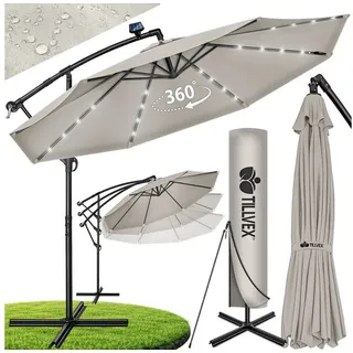 tillvex Ampelschirm Ø 300 cm Taupe