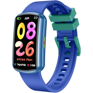 Smartwatch Kinder Mädchen Jungen Teenager: Armbanduhr Kinderuhr Uhr Schrittzähler Wasserdicht Sportuhr Tracker Alarmfunktion 1,47" Touchscreen ab 5~18 Jahre fuer Geburtstag Weihnachten Kindergeschenke