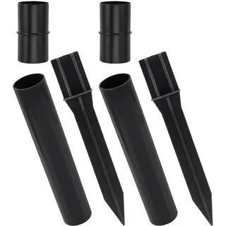 NULYLU 6 Stück Solar-Gartenleuchten Zubehör Abs Erdspieße Schwarz | Abs Material, Hohlstab Design, Für Garten Und Rasen, Einfache Bodenmontage