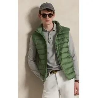 Polo Ralph Lauren für Herren. 710B20425003 Faltbare Colden Daunenweste in Grün (L), Lässig, Polyester
