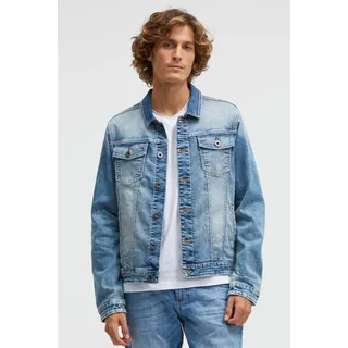 Jeansjacke CAMP DAVID, Herren, Gr. 3XL, vintage blau, Jeans, Material: 72% Baumwolle, 26% Polyester, 2% Elasthan, regular fit normal, eingesetzt 1-Knopf-Manschette, Jacken Jeansjacke, mit Brusttaschen
