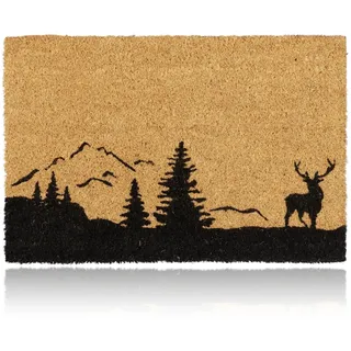 Relaxdays Kokosmatte 40 x 60 cm Braun/Schwarz