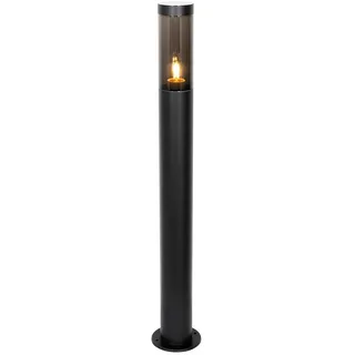 QAZQA Wegeleuchte Stahl 110 cm IP44 1 Stück schwarz