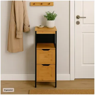 Hti-Living Beistellschränkchen 30 x 89 cm Schwarz