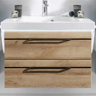 Pelipal Balto Waschtischkombination mit Mineralmarmorwaschtisch 64,5 cm, Griff V2, BL-MMWT57-640+BL-WTUSL07F1494K438-V2, Badmöbel,