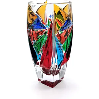 Bohemia Princess Kristallvase – handbemalt, Murano-Stil