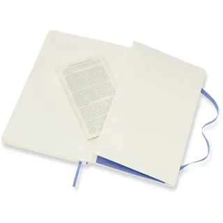Moleskine Notizbuch Large/A5, Blanko, Weicher Einband, Hortensien Blau