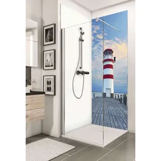 Schulte Decodesign Duschrückwand Foto Steg Leuchtturm - Duschkabine