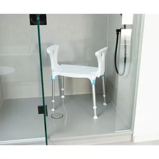 Eschenbach Duschhocker laguna mit Armlehne 150 kg höhenverstellbar weiß