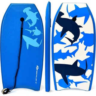 KOMFOTTEU Bodyboard Schwimmbrett, 105x51x6cm,Blau blau