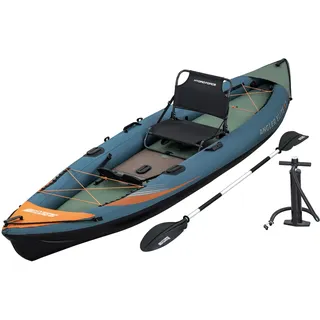 Bestway Hydro Force Kajak-Set Angler Elite 380x99 cm – Aufblasbares Angelkajak für 1 Person, Schlauchkajak Komplettset mit Anglersitz, Paddel & Pumpe
