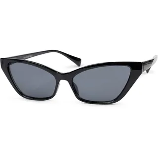 styleBREAKER Sonnenbrille Schmale Retro Cateye Sonnenbrille (1-St) grau|schwarz