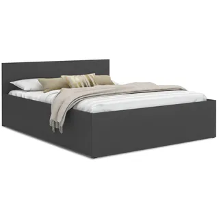 Fdm Stauraumbett, Grau, Holzwerkstoff, 90x200 cm, Schlafzimmer, Betten