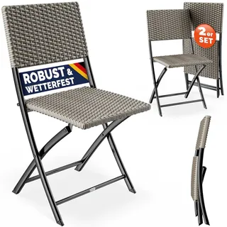 CASARIA Klappstuhl 60 x 43 x 60 cm beige/weiß 2 St.