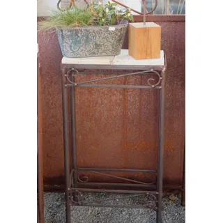 Vintage Tisch Eisen Edelrost 40x20x77 Garten Dekoration Shabby Landhaus & Cottag
