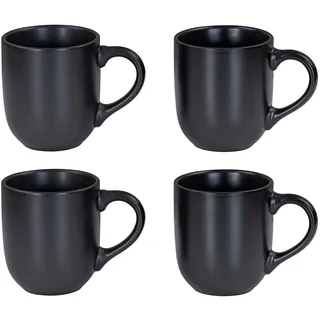 levandeo Kaffeetasse 0,3 l Schwarz 4 St.