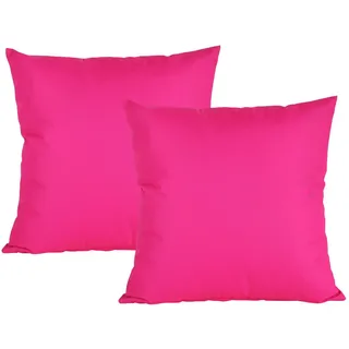 JACK Dekokissen JACK 2x 50x50cm Outdoor Lounge Kissen inkl. XXL Füllung Sitzkissen, starke Füllung, Robust, Strapazierfähig, Wasserabweisend, Innen&Außen rot