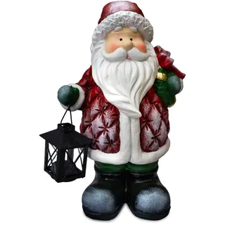 S&Garden Weihnachtsdeko Weihnachtsmann mit Laterne Dekoration 29,5 cm - Solis Decor