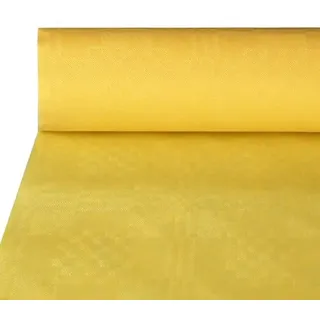 Papstar NEU Tischdecke gelb, Damastprägung, 50x1m