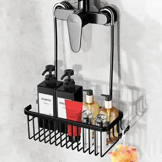 Anhow Duschablage zum Hängen, Duschablage Ohne Bohren Shampoo Duschkorb zum Hängen für Dusche Aufhängen Badezimmer Aufhängen - Schwarz