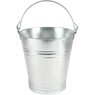 Zinkeimer mit Henkel - 12 L Fassungsvermögen - Stabil für Transport & Bepflanzen - Ø 29.5x30cm - Shabby-Look Metall - Übertopf Lagerung Gemüse