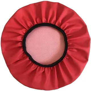 Hockerbezug Hocker Bezug rund Kunstleder Bar Bezug Sitz Kissen,für Sitzhocker Höhenverstellbar Rollhocker Drehhocker Mit Rollen Arbeitshocker Stuhl Drehstuhl Bürohocker ( Color : Rot , Size : 31cm )
