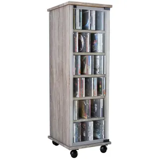 VCM Valenza CD-Regal 31 x 35 x 98 cm Braun