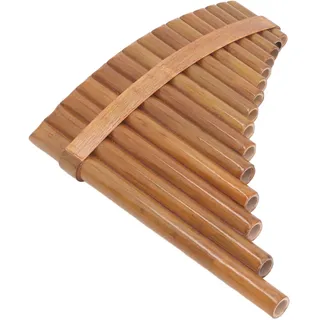 Dilwe Panflöte, Tragbare Panflöte mit 15 Pfeifen, G-Taste, Pfeifenflöte, Musikinstrument für Anfänger (Rechte Hand