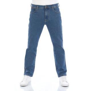 Wrangler Herren Jeans Texas Stretch Regular Fit Regular Fit Grün Island Normaler Bund Reißverschluss L 32