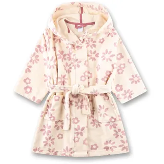 Sanetta Mädchen-Bademantel beige Blumen | Hochwertiger und kuscheliger Bademantel aus Frottee für Mädchen. - 128
