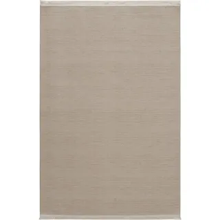 Sehrazat Teppich Diamond 7860, auch als Läufer, rechteckig, Höhe: 8 mm, Kurzflor, Streifen, Viskose, leichter Glanz, mit Fransen, Wohnzimmer beige 120 cm x 170 cm x 8 mm