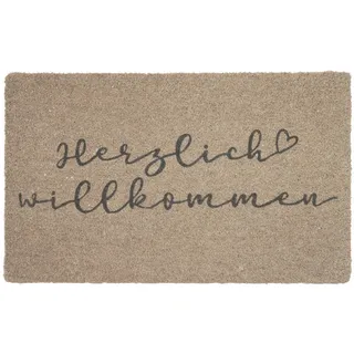 Gift Company Fussmatte, Grau, Naturmaterialien, 2x76 cm, Teppiche & Böden, Fuß & Stufenmatten, Fußmatten und Schmutzfangmatten